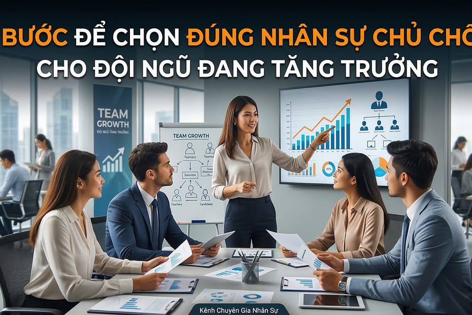 Khi doanh nghiệp bắt đầu tăng trưởng, một trong những quyết định quan trọng nhất của founder là tuyển đúng người cho những vị trí chủ chốt. Ở giai đoạn đầu, đội ngũ còn nhỏ và CEO thường trực tiếp tham gia vào hầu hết các hoạt động. Việc tuyển sai một nhân viên có thể chỉ ảnh hưởng đến một phần công việc. Nhưng khi doanh nghiệp phát triển, một số vị trí trở nên quan trọng hơn rất nhiều. Những vị trí này thường được gọi là nhân sự chủ chốt. Đó có thể là trưởng nhóm bán hàng, trưởng bộ phận marketing hoặc quản lý vận hành. Đây là những người không chỉ làm công việc của riêng mình mà còn ảnh hưởng trực tiếp đến hiệu suất của cả đội nhóm. Nếu tuyển đúng người, đội ngũ có thể phát triển rất nhanh. Nhưng nếu tuyển sai, doanh nghiệp có thể mất nhiều tháng để sửa sai. Trong nhiều trường hợp, sai lầm này còn ảnh hưởng đến tinh thần làm việc của cả đội. Trong nhiều doanh nghiệp SME, founder thường nhận ra vấn đề này khá muộn. Khi hiệu suất của đội nhóm giảm hoặc khi những nhân viên giỏi bắt đầu rời đi, họ mới nhận ra rằng vị trí quản lý không phù hợp. Trong các bài trước về quy trình tuyển dụng cho doanh nghiệp nhỏ, chúng ta đã nói rằng tuyển dụng cần có hệ thống rõ ràng. Điều này càng quan trọng hơn khi tuyển người cho các vị trí chủ chốt. Nhân sự chủ chốt thực sự là ai? Nhiều doanh nghiệp nghĩ rằng nhân sự chủ chốt là những người có kinh nghiệm lâu năm. Thực tế không hoàn toàn như vậy. Một nhân sự chủ chốt là người có ảnh hưởng lớn đến kết quả của đội nhóm. Họ có thể là người quản lý trực tiếp. Nhưng đôi khi họ cũng là một chuyên gia có vai trò quan trọng trong hệ thống vận hành của doanh nghiệp. Ví dụ, một trưởng nhóm bán hàng có thể ảnh hưởng đến doanh thu của cả bộ phận. Một quản lý vận hành có thể ảnh hưởng đến hiệu quả của toàn bộ quy trình làm việc. Điểm chung của những vị trí này là họ có ảnh hưởng đến nhiều người khác. Vì vậy, quyết định tuyển dụng cho những vị trí này cần được cân nhắc kỹ lưỡng hơn so với các vị trí thông thường. Vì sao tuyển sai nhân sự chủ chốt rất nguy hiểm? Khi doanh nghiệp tuyển sai một nhân sự chủ chốt, tác động thường lan rộng trong toàn bộ đội ngũ. Trước hết, hiệu suất của đội nhóm có thể giảm đáng kể. Một người quản lý không phù hợp có thể khiến công việc trở nên rối loạn hoặc thiếu định hướng. Thứ hai, tinh thần làm việc của nhân viên có thể bị ảnh hưởng. Nếu quản lý không hỗ trợ đội nhóm hoặc không đưa ra quyết định rõ ràng, nhân viên dễ mất động lực. Cuối cùng, CEO thường phải dành nhiều thời gian để xử lý vấn đề vận hành. Thay vì tập trung vào chiến lược phát triển, founder phải quay lại giải quyết các vấn đề nội bộ. Đây là lý do vì sao việc tuyển nhân sự chủ chốt cần được thực hiện cẩn thận. Những sai lầm phổ biến khi tuyển nhân sự chủ chốt Tuyển người chỉ dựa trên kinh nghiệm Một sai lầm phổ biến là chọn ứng viên dựa chủ yếu vào kinh nghiệm. Một ứng viên có thể từng làm việc ở công ty lớn. Nhưng điều đó không đảm bảo họ phù hợp với môi trường của doanh nghiệp nhỏ. Môi trường SME thường yêu cầu sự linh hoạt và khả năng thích nghi cao. Tuyển người quá nhanh Khi doanh nghiệp đang phát triển nhanh, founder thường muốn lấp đầy vị trí càng sớm càng tốt. Áp lực tăng trưởng khiến nhiều doanh nghiệp đưa ra quyết định tuyển dụng vội vàng. Nhưng với các vị trí chủ chốt, một quyết định vội vàng có thể tạo ra nhiều vấn đề sau này. Không đánh giá khả năng dẫn dắt đội nhóm Một người giỏi chuyên môn chưa chắc đã giỏi quản lý. Nhiều doanh nghiệp thăng chức cho một nhân viên giỏi mà không đánh giá khả năng dẫn dắt của họ. Điều này có thể khiến đội nhóm gặp khó khăn trong quá trình làm việc. 5 bước để chọn đúng nhân sự chủ chốt Xác định rõ vai trò của vị trí Trước khi bắt đầu tuyển dụng, doanh nghiệp cần hiểu rõ vai trò của vị trí đó. Vị trí này chịu trách nhiệm cho kết quả nào. Họ sẽ quản lý những ai trong đội nhóm. Họ cần đóng góp điều gì cho mục tiêu chung của doanh nghiệp. Khi vai trò được xác định rõ ràng, việc đánh giá ứng viên sẽ dễ dàng hơn. Xác định tiêu chí tuyển dụng Sau khi hiểu rõ vai trò, bước tiếp theo là xác định tiêu chí tuyển dụng. Những tiêu chí này có thể bao gồm kinh nghiệm chuyên môn, kỹ năng quản lý và khả năng lãnh đạo. Điều quan trọng là các tiêu chí phải liên quan trực tiếp đến công việc. Ví dụ, nếu tuyển trưởng nhóm bán hàng, tiêu chí có thể bao gồm khả năng xây dựng đội nhóm và đạt mục tiêu doanh số. Đánh giá kinh nghiệm thực tế Trong buổi phỏng vấn, hãy tập trung vào kinh nghiệm thực tế của ứng viên. Ứng viên đã từng giải quyết những vấn đề gì trong công việc trước đây. Họ đã đạt được những kết quả cụ thể nào. Những thông tin này giúp nhà tuyển dụng hiểu rõ năng lực thật của ứng viên. Đánh giá khả năng dẫn dắt đội nhóm Một nhân sự chủ chốt thường phải làm việc với nhiều người. Vì vậy khả năng giao tiếp và dẫn dắt đội nhóm rất quan trọng. Nhà tuyển dụng có thể hỏi ứng viên về cách họ quản lý đội nhóm trước đây. Ngoài ra, có thể hỏi về cách họ xử lý xung đột hoặc hỗ trợ nhân viên phát triển. Những câu hỏi này giúp hiểu rõ hơn về phong cách lãnh đạo của ứng viên. Dành thời gian để đưa ra quyết định Tuyển dụng vị trí chủ chốt không nên quá vội vàng. Doanh nghiệp nên dành thời gian để so sánh các ứng viên. Ngoài ra, các thành viên trong đội ngũ quản lý cũng có thể tham gia vào quá trình đánh giá. Một quyết định được cân nhắc kỹ lưỡng thường giúp giảm rủi ro trong tương lai. Ví dụ về tuyển nhân sự chủ chốt trong doanh nghiệp SME Hãy tưởng tượng một doanh nghiệp thương mại điện tử đang mở rộng quy mô. Doanh nghiệp quyết định tuyển một trưởng nhóm marketing để quản lý các chiến dịch quảng cáo. Trước khi bắt đầu tuyển dụng, CEO xác định rõ mục tiêu của vị trí này là tăng số lượng khách hàng tiềm năng từ các kênh online. Sau đó, doanh nghiệp xây dựng tiêu chí tuyển dụng dựa trên kinh nghiệm marketing và khả năng quản lý đội nhóm. Trong quá trình phỏng vấn, nhà tuyển dụng không chỉ hỏi về kỹ năng chạy quảng cáo. Họ cũng hỏi ứng viên về cách quản lý dự án và cách phối hợp với các bộ phận khác. Cuối cùng, doanh nghiệp chọn ứng viên phù hợp nhất với đội ngũ. Quy trình này giúp giảm rủi ro khi tuyển nhân sự chủ chốt. Góc nhìn từ An Phạm Nhân Sự Một trong những quyết định quan trọng nhất khi doanh nghiệp phát triển là chọn đúng người cho các vị trí chủ chốt. Nếu những vị trí này được tuyển đúng, CEO có thể tập trung vào chiến lược và mở rộng doanh nghiệp. Ngược lại, nếu tuyển sai, founder thường phải quay lại xử lý rất nhiều vấn đề vận hành. Vì vậy tuyển nhân sự chủ chốt không nên được xem như một bước tuyển người thông thường. Nó cần được xem là một quyết định chiến lược của doanh nghiệp. Nếu bạn đang muốn xây dựng hệ thống tuyển dụng và phát triển đội ngũ bài bản hơn, bạn có thể tham khảo thêm các chia sẻ của An Phạm Nhân Sự về quản trị nhân sự và vận hành doanh nghiệp tại trang của tôi. Kết luận Nhân sự chủ chốt đóng vai trò quan trọng trong sự phát triển của doanh nghiệp. Việc tuyển đúng người cho những vị trí này có thể giúp đội ngũ phát triển nhanh và ổn định. Bằng cách xác định rõ vai trò, xây dựng tiêu chí tuyển dụng và đánh giá kỹ kinh nghiệm thực tế, doanh nghiệp có thể giảm rủi ro tuyển sai người. Khi những vị trí chủ chốt được tuyển đúng, doanh nghiệp sẽ có nền tảng vững chắc để tiếp tục tăng trưởng.